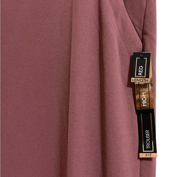 NWT One 5 One Women’s High Rise Pull On Wide Leg Trousers Pants Misty Rose XL - Picture 2 of 8
